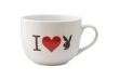 PlayBoy White Large Soup mug (I Love Playboy)